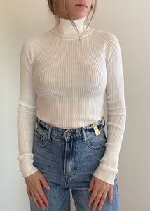 Turtleneck Sweater Top - Ivory
