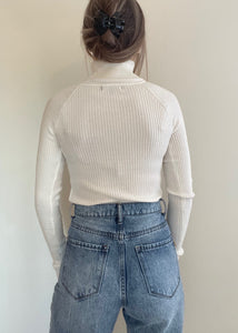 Turtleneck Sweater Top - Ivory