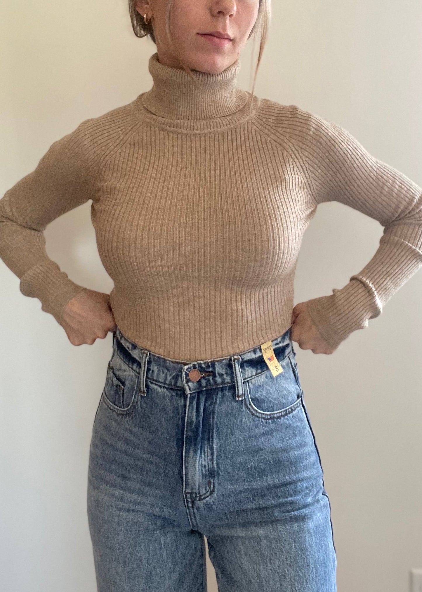 Turtleneck Sweater Top - Oat