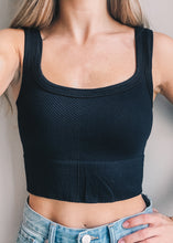 Load image into Gallery viewer, Black Ribbed Cami