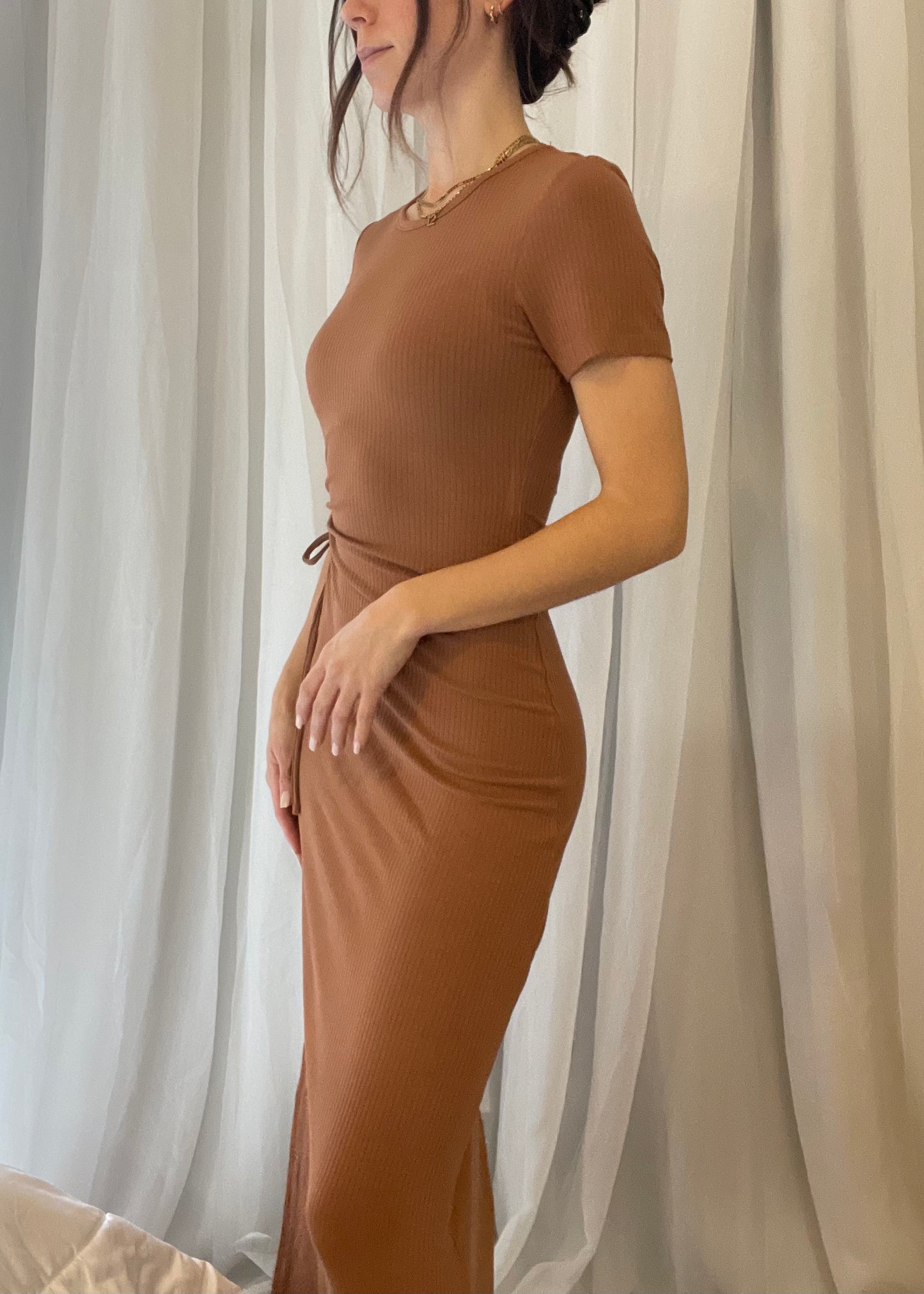 Going Places Brown Dress